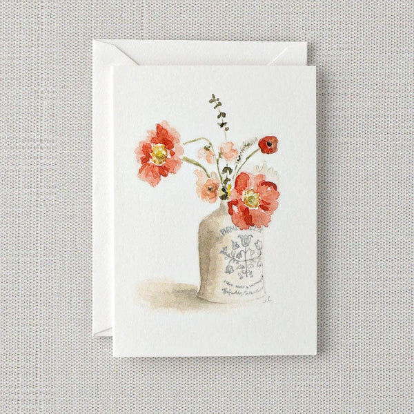 Vintage bouquet mini notecard - Little Flower Soap Co