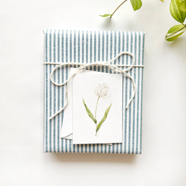 White Tulip Mini Notecard - Little Flower Soap Co