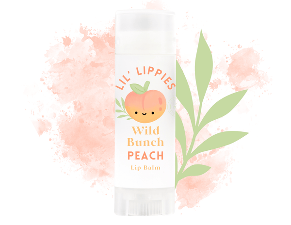 Wild Bunch Peach Lip Balm - Lil' Lippies Kids - Little Flower Soap Co