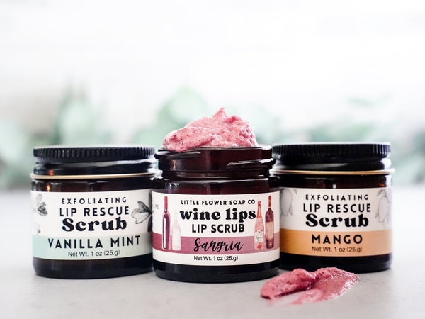 Wine Lips - Sangria Lip Scrub - Little Flower Soap Co
