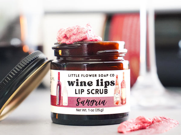 Wine Lips - Sangria Lip Scrub - Little Flower Soap Co