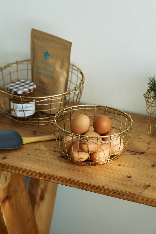 Wire Basket - Round Shallow - Little Flower Soap Co
