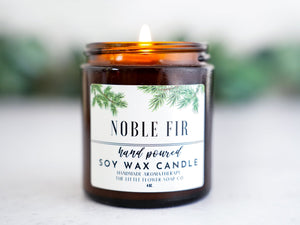 Noble Fir Hand Poured Candle - Little Flower Soap Co