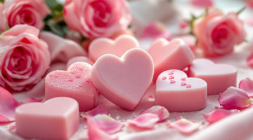 Heart Themed Soap and Spa Set for Valentines