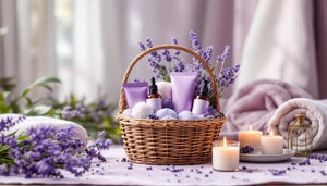 Lavender Spa Gift Basket for Deep Relaxation - Little Flower Soap Co