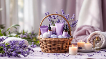 Lavender Spa Gift Basket for Deep Relaxation - Little Flower Soap Co