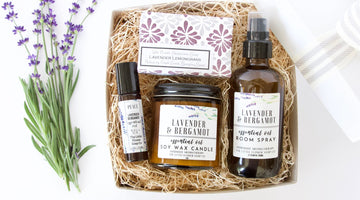 Lavender Spa Gift Basket for Deep Relaxation - Little Flower Soap Co
