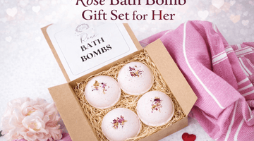Rose Bath Bomb Gift Set for Her - Little Flower Soap Co