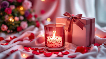 Valentine's Gift Set with Candle and Spa Items