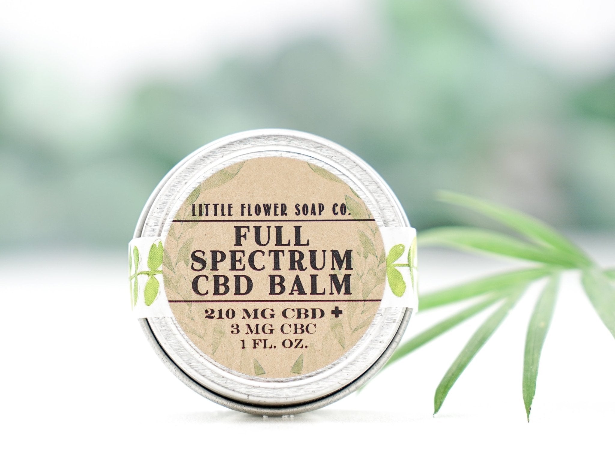 1 oz Tin Full Spectrum CBD Balm - Little Flower Soap Co broad