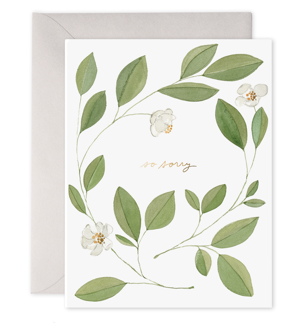 Sympathy Condolence Greeting Card - Magnolia