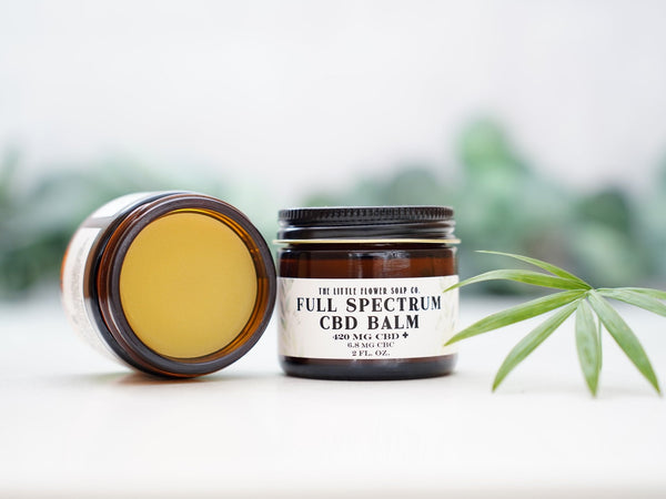 2 oz Jar CBD Pain Relief Salve - CBD Balm with THC by The Little Flower Soap Co - Little Flower Soap Co
