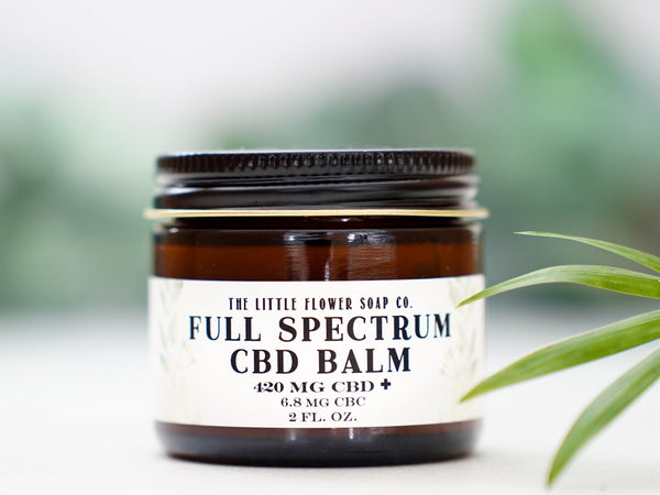 2 oz Jar CBD Pain Relief Salve - CBD Balm with THC by The Little Flower Soap Co - Little Flower Soap Co