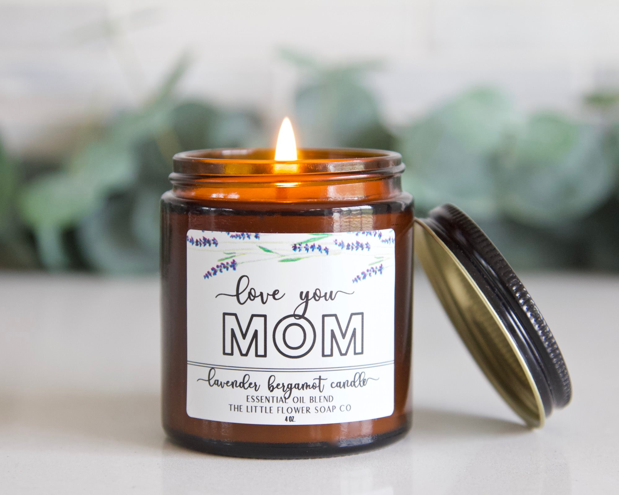 Love You Mom 4oz Lavender Bergamot Candle – Little Flower Soap Co