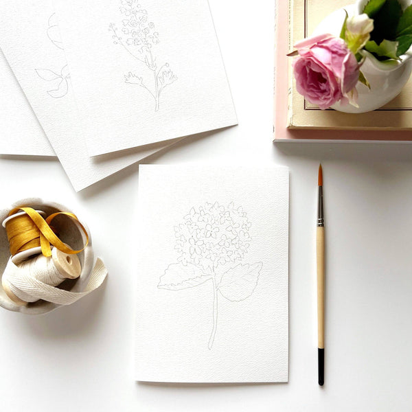 Pre-order Garden Flowers Paintable Watercolor Note Card Set