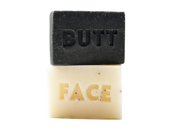 Butt Face Peppermint & Charcoal Soap Set