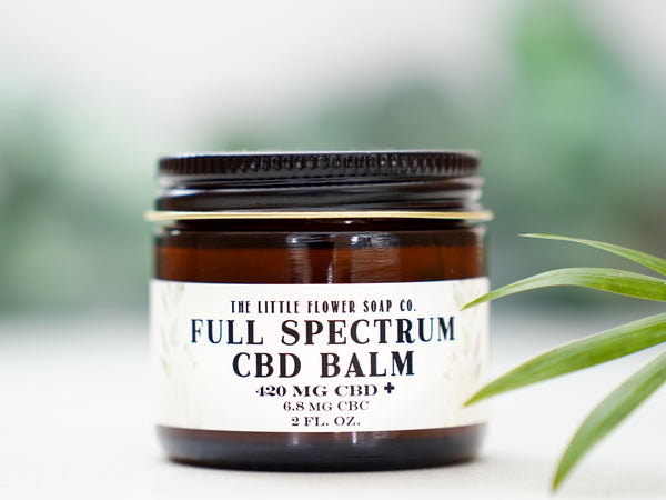 CBD Pain Relief Salve 2oz Jar - CBD Balm with THC by The Little Flower Soap Co