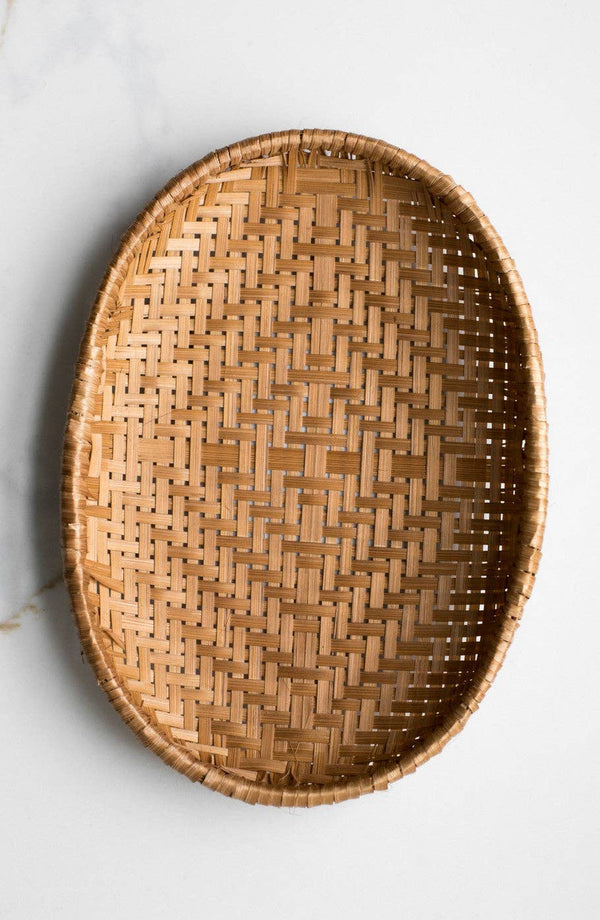 Oval Farmhouse Basket - Smoked  Bamboo