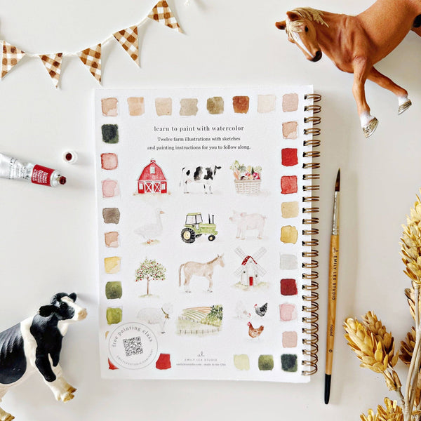 Farm Watercolor Workbook - Genuine