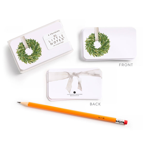Classic Wreath Little Notes - Christmas Gift Tags - 85 pack Notecards