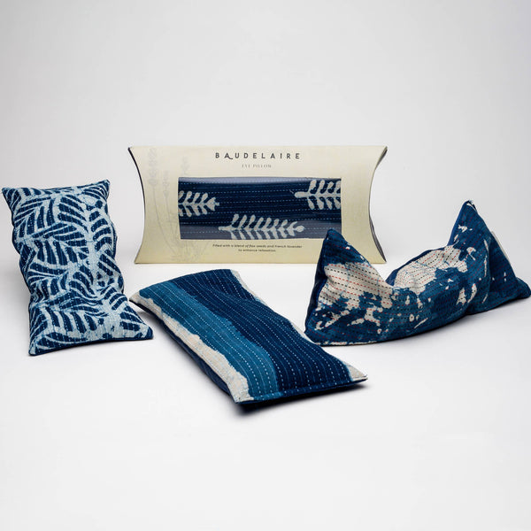 Indigo Stripe - Relaxing Weighted Lavender Eye Pillow