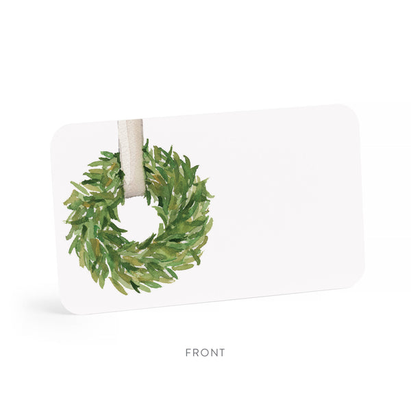 Classic Wreath Little Notes - Christmas Gift Tags - 85 pack Notecards
