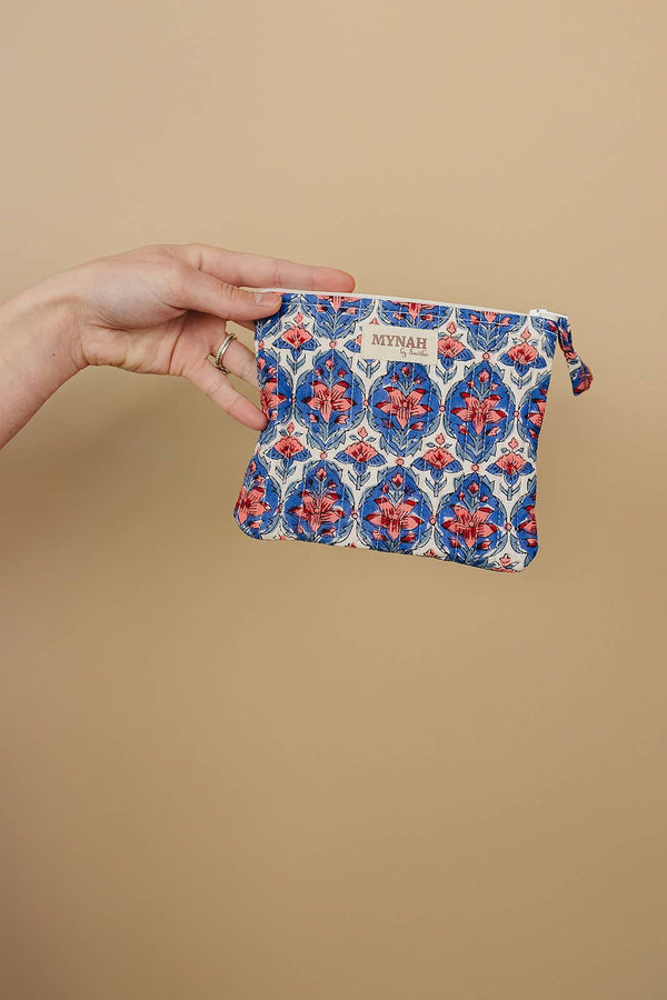 Nautical Nantucket Quilted Coin Pouch | Mini Purse