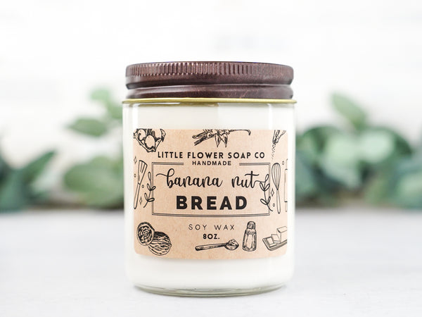 Banana Nut Bread - 8oz Soy Wax Candle