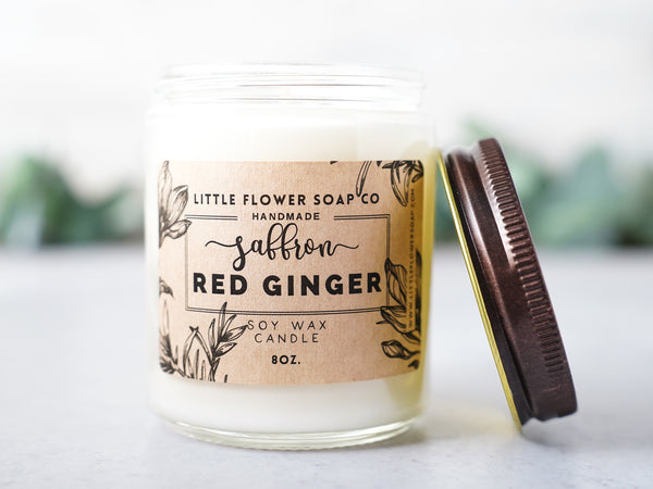 Saffron and Red Ginger - 8oz Soy Wax Candle