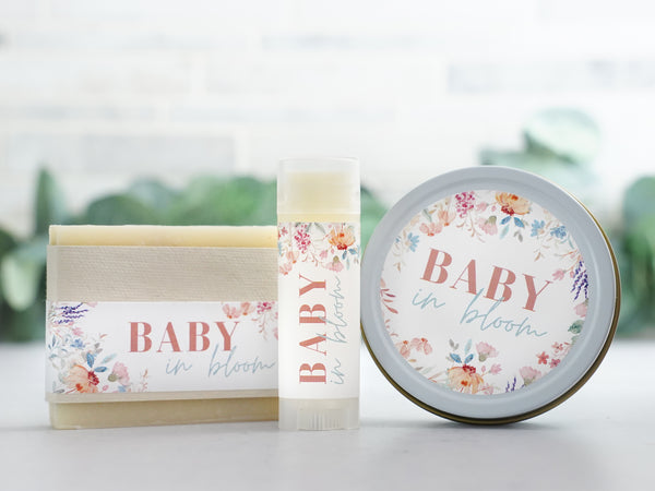 Baby in Bloom Wildflower Favor - Candle Tin