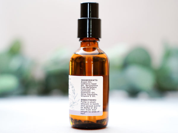 Nourish + Repair Hair Oil with Argan & Camellia - Lavender Bergamot