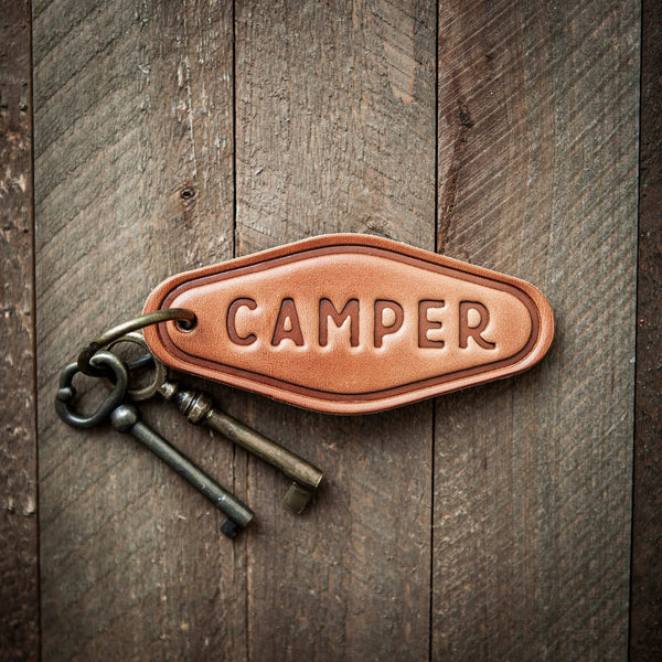 Camper Keychain Leather vintage accessories for camping 