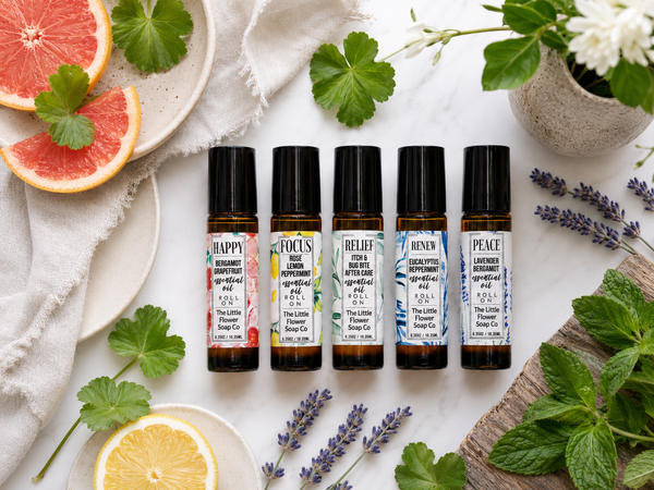 Happy, Focus, Relief, Renew & Peace Essential Oil Roll-On Set of 5