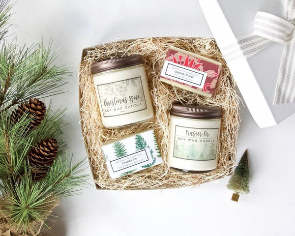Winter Candle and Soap Gift Box