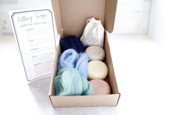Soap Felting Kit - DIY Wool wrapped soap