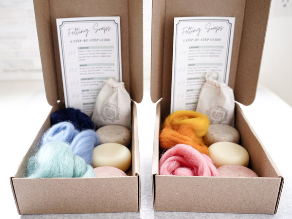 Soap Felting Kit - DIY Wool wrapped soap