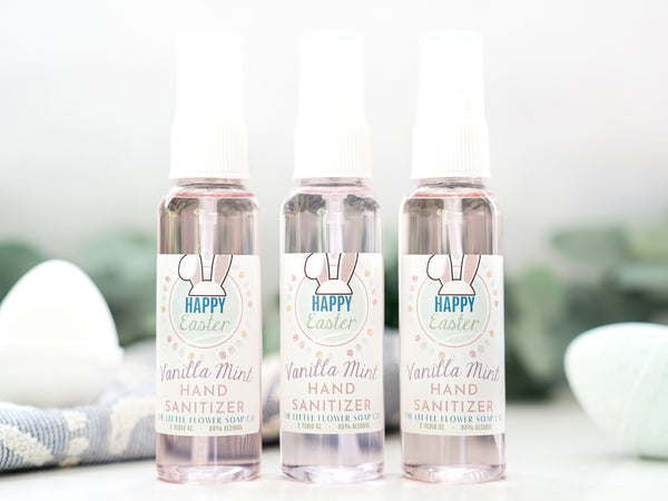 Happy Easter Hand Sanitizer - 2oz Vanilla Mint Scent