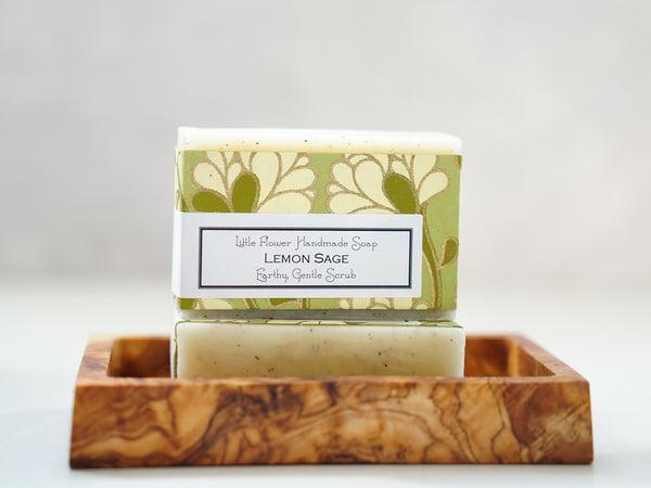 Lemon Sage Apricot Scrub - Handmade Bar Soap