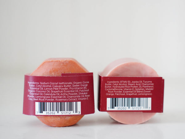 Grapefruit Patchouli Shampoo & Conditioner Bar Set