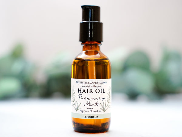 Nourish + Repair Hair Oil with Argan & Camellia - Lavender Bergamot
