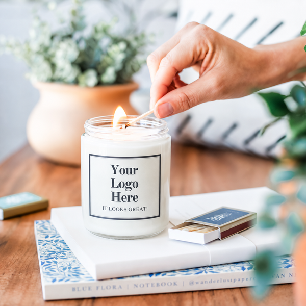 Your Logo 8 oz Soy Candles - Case of 5