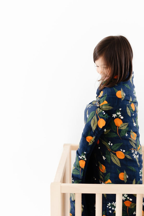 A Little Cutie Quilt - Orange Blossom Blanket - Little Flower Soap Co