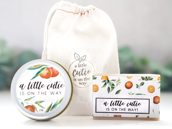A Little Cutie Is on the way Baby Shower Favors
