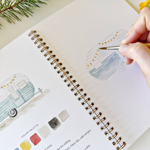 Preorder - Camping watercolor workbook -  coming soon
