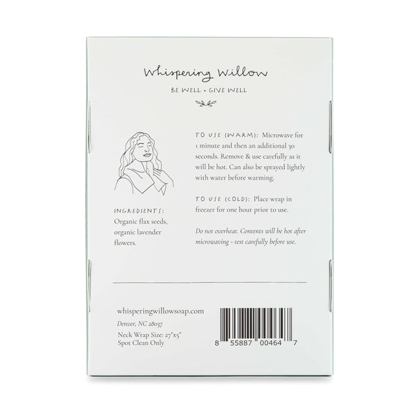 Lavender Flannel Neck Wrap - Microwaveable