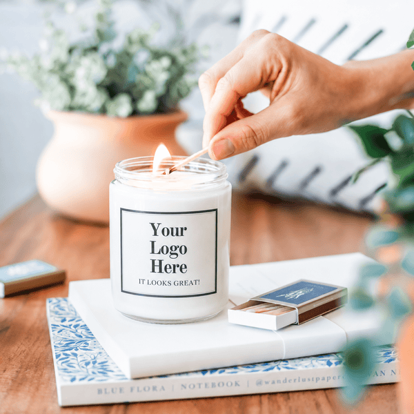 Add Your Logo Candle and Spa Gift Basket - Little Flower Soap CoCorporate GiftingCustom LabelCustom LogoSpa Gift Box