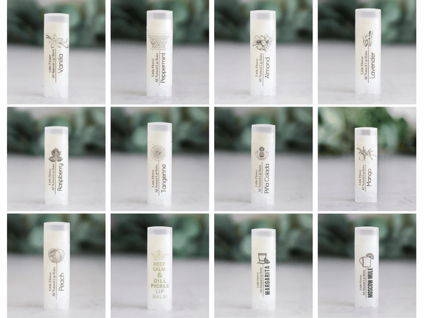 All Natural Lip Balms - Set of 5 - Little Flower Soap Co