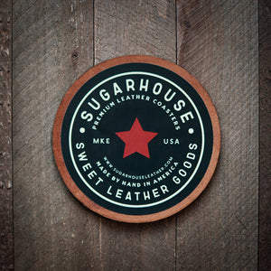 American Flag Leather Coaster - Little Flower Soap Co