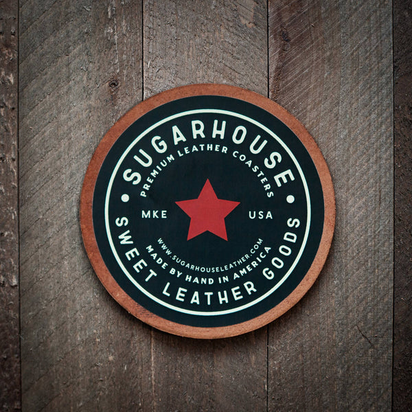 American Flag Leather Coaster - Little Flower Soap Co