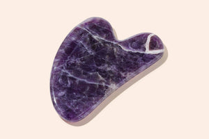 Amethyst Gua Sha Facial Massage Stone - Little Flower Soap Co